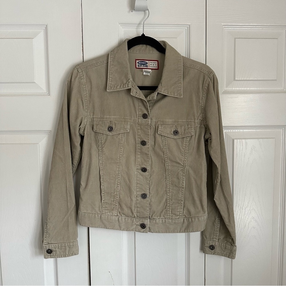Old Navy Blue Jeans Trucker Jacket Corduroy ASO Princess Diaries Alternative Y2K